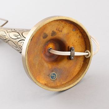BORDSLAMPA, mässing, EB, 1900-talets mitt.