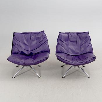 A pair of Tom Stepp "Primetime" easy chairs, Fredericia, Denmark.