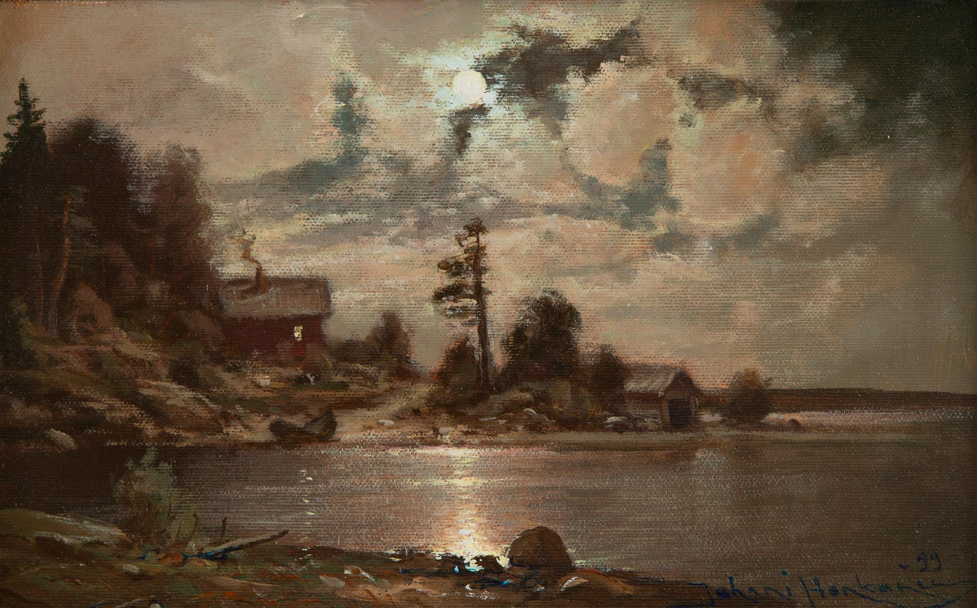 Juhani Honkanen, Saaristomökki iltahämärässä.