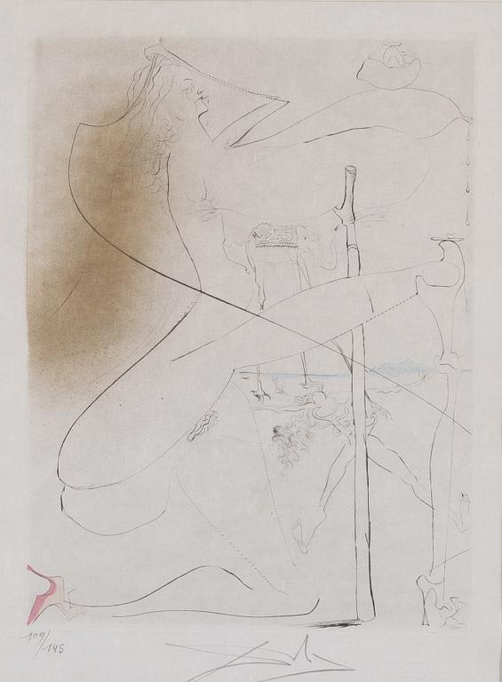 Salvador Dalí, "La femme à la béquille",  from Venus in Furs.