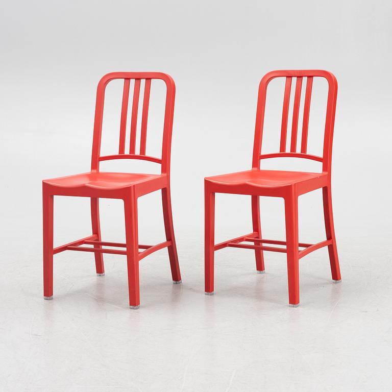 Stolar, 6 st, "111 Navy Chair", Emeco & Coca-Cola.