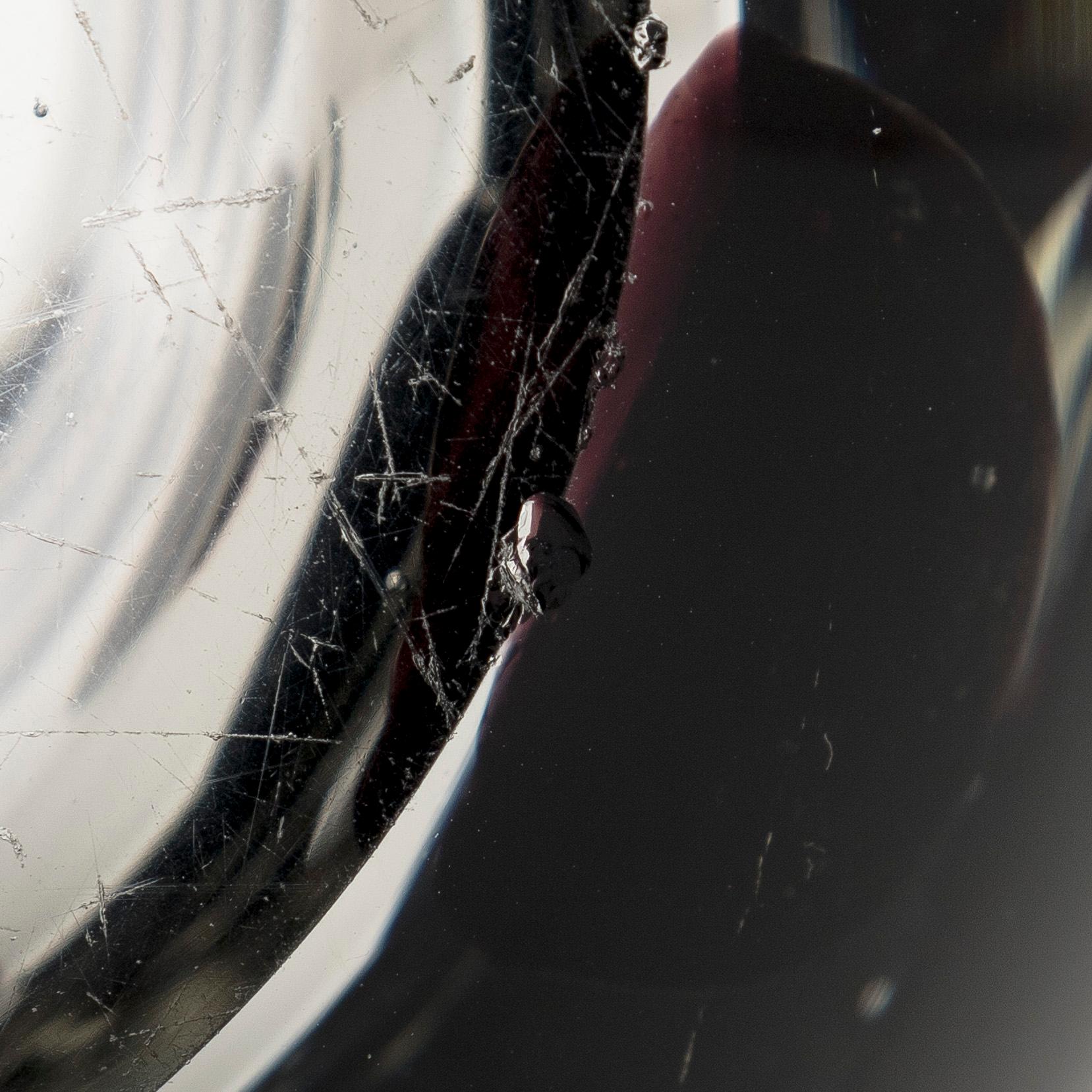 Saara Hopea, a 'Panther' glass vase, signed S. Hopea Nuutajärvi Notsjö -58.