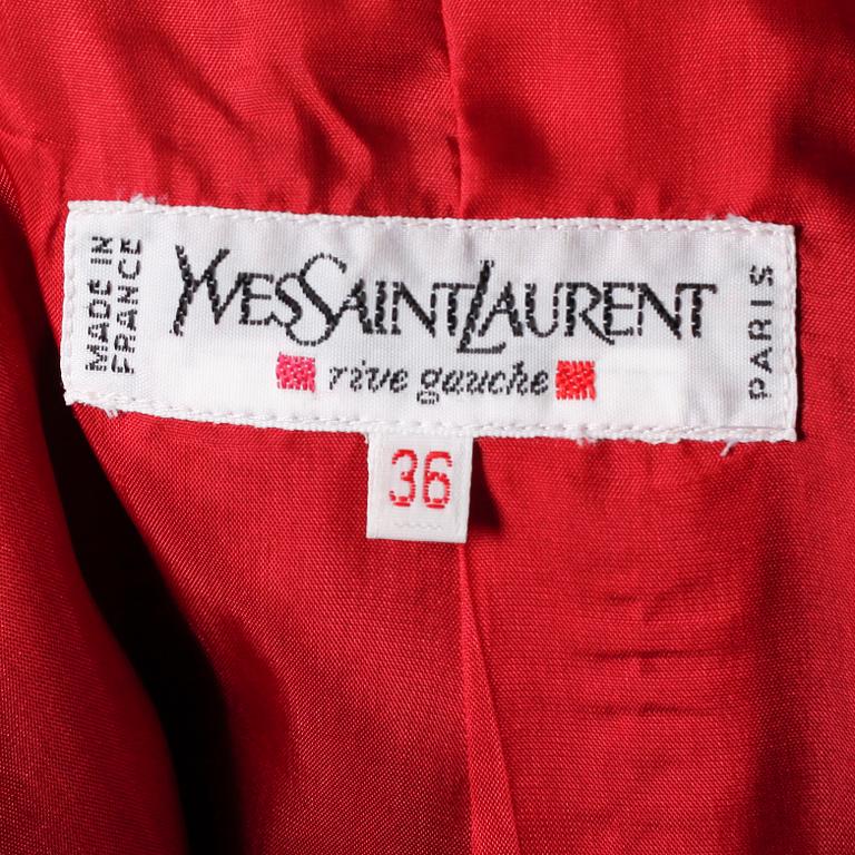 YVES SAINT LAURENT, a red wool jacket.