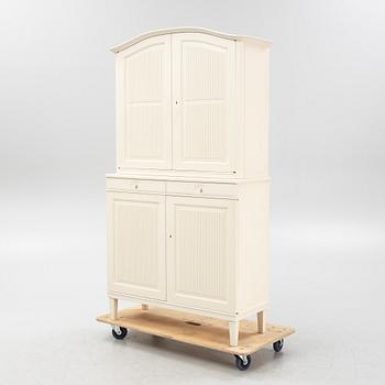 Carl Malmsten, a five piece dining group and a cabinet, modell 'Herrgården', Bodafors, Sweden, 1962.