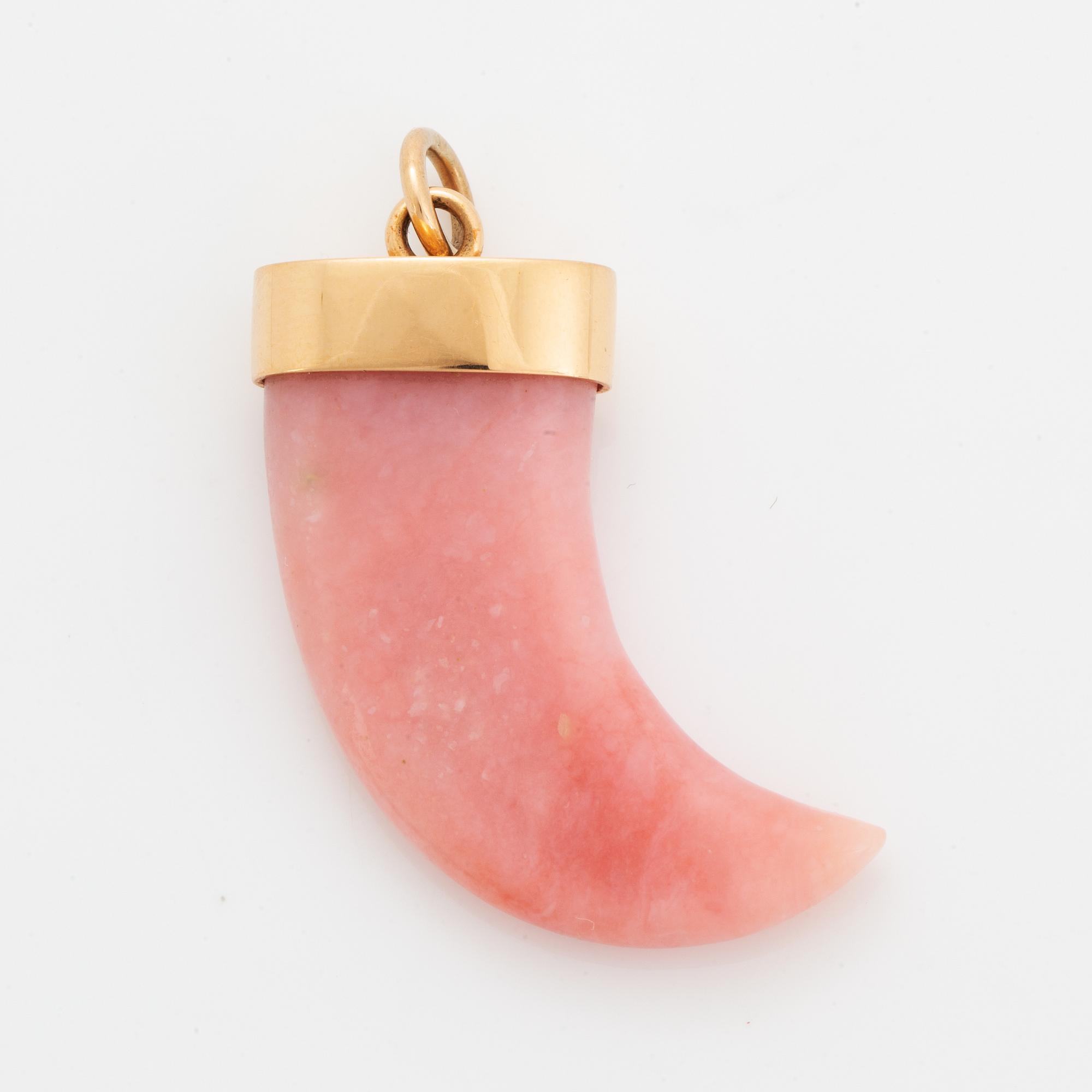 Ebba Brahe Jewellery, charm, pink opal and 18K gold.