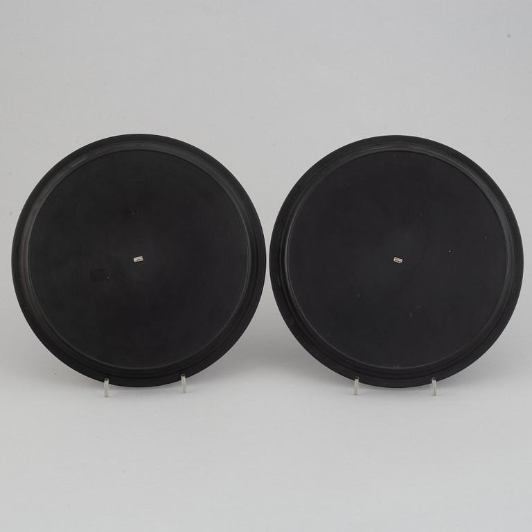 Wilhelmina "Tiddit" Wendt, two isolit and silver dishes, Perstorp, 1941 and 1944.