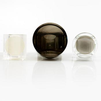 Siv Lagerström, tre ringar akrylplast, 1970-tal.