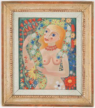 MANNE ÖSTLUND, 2 st, gouache på pannå, signerade och daterade 1949.