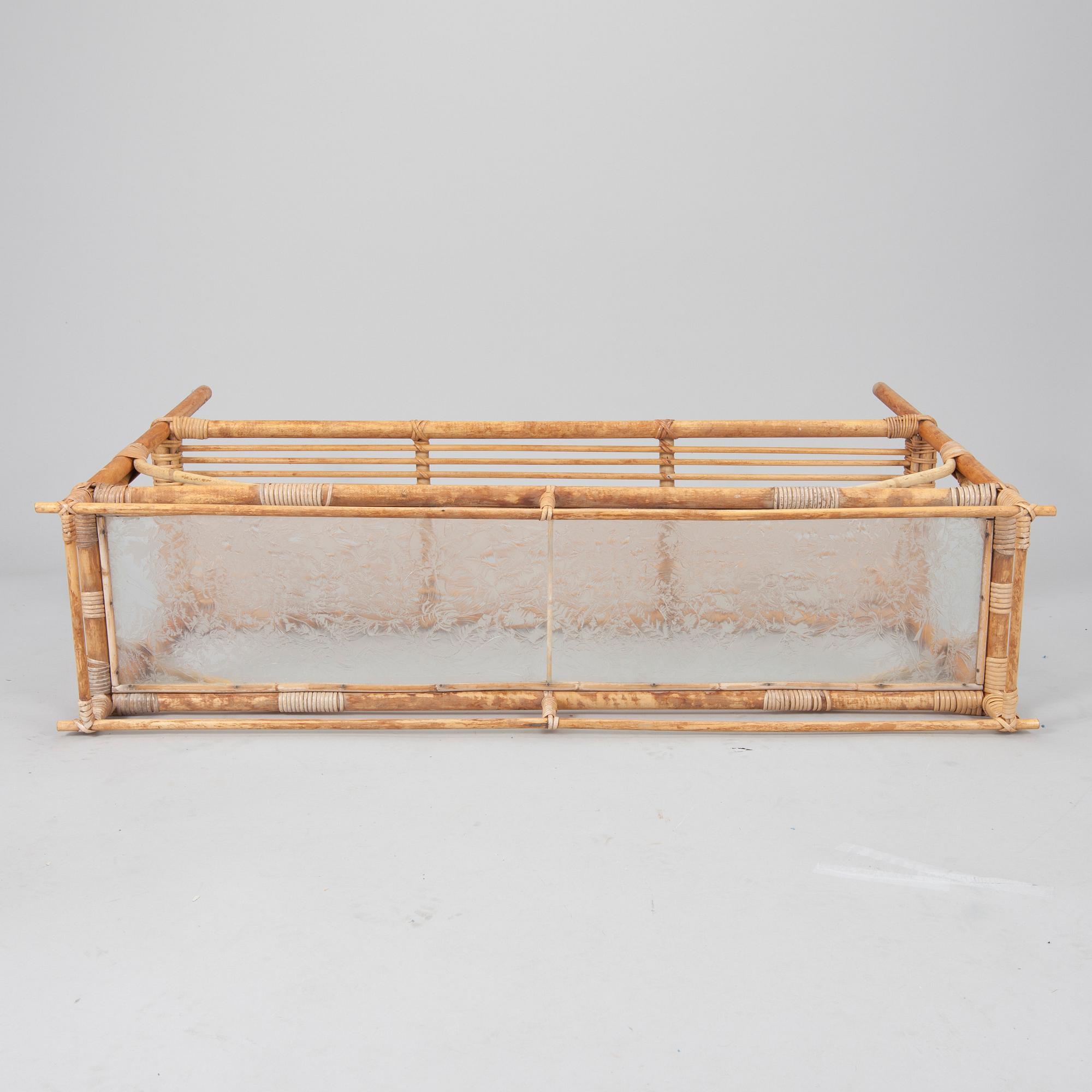 BLOMBORD, rotting och glas, 1950/60-tal.