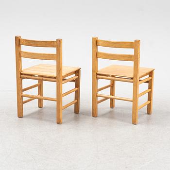 Karin Mobring, a set of six 'Stabil' pine chairs, IKEA, 1970's.