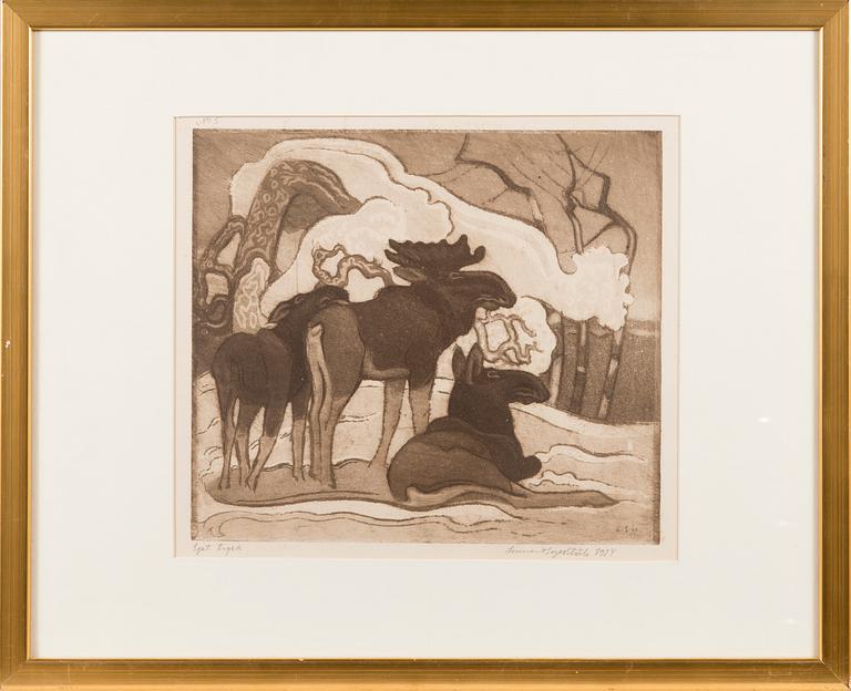 LENNART SEGERSTRÅLE, etching, signed and dated 1924.