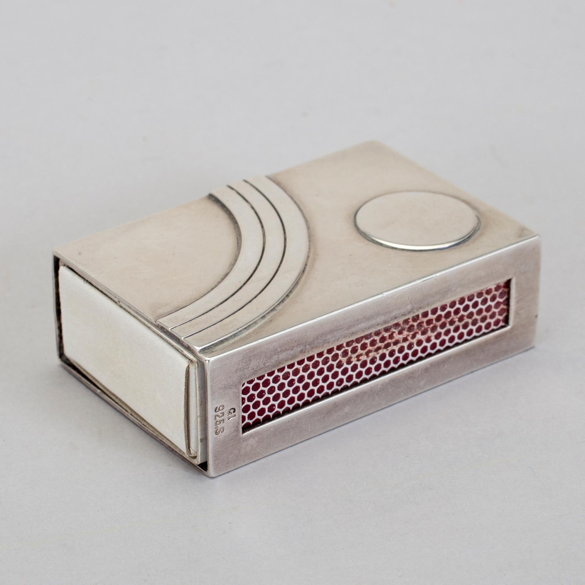 TÄNDSTICKSASKHÅLLARE, silver, Sigvard Bernadotte, 1930-tal, signerad.