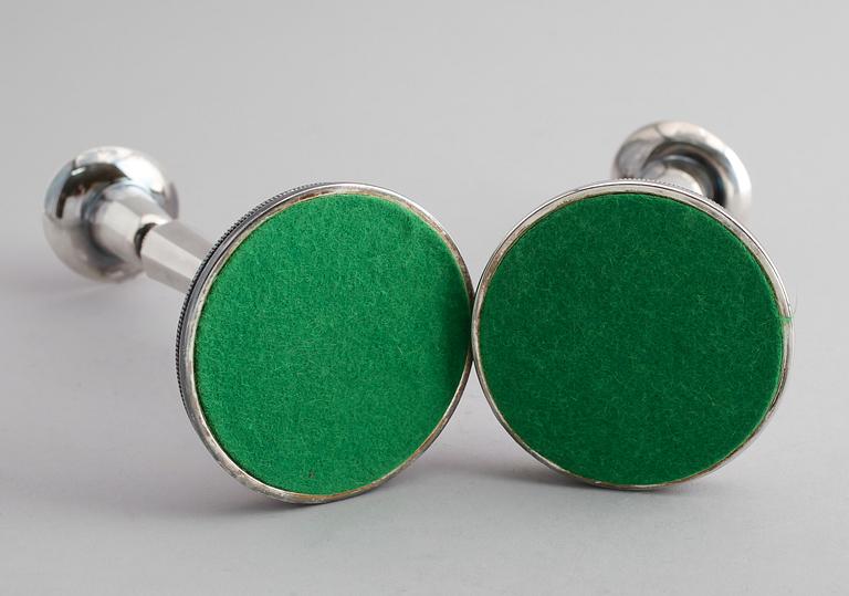 LJUSSTAKAR, 1 par, silver, Mema, Löfman, 1993.