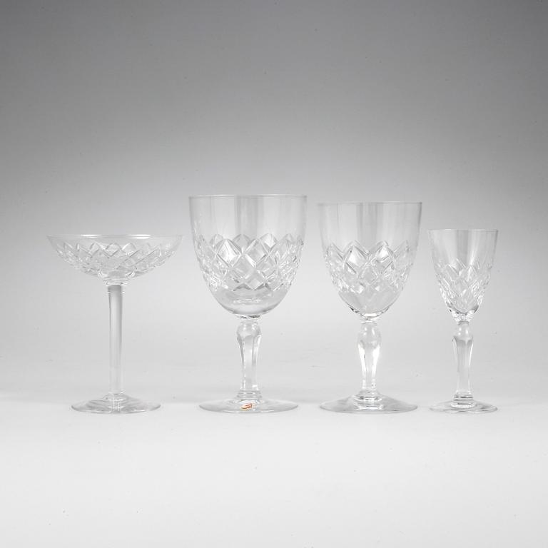 GLASSERVIS, 40 delar, "Karolina", Gunnar Cyrén, Orrefors.