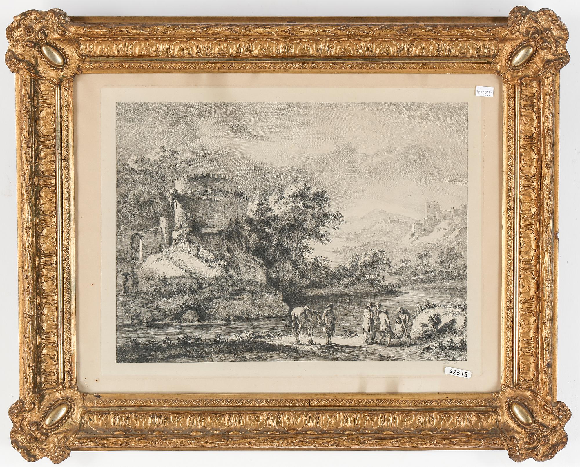 GRAVYR, omkring 1800. Ram i nyrokoko.