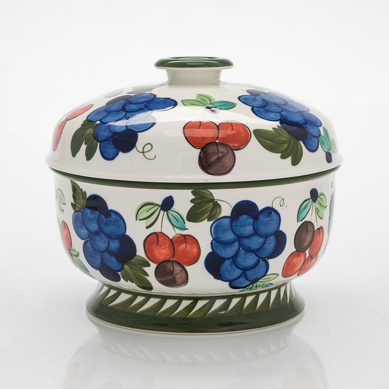 Dorrit von Fieandt, skål med lock,  "Palermo", keramik,  signerad DF, Arabia, Finland.