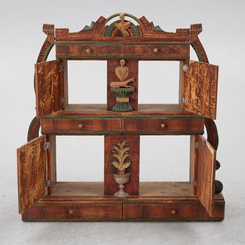Tablett/wall cabinet, folk art, Jämtland, 19th century.
