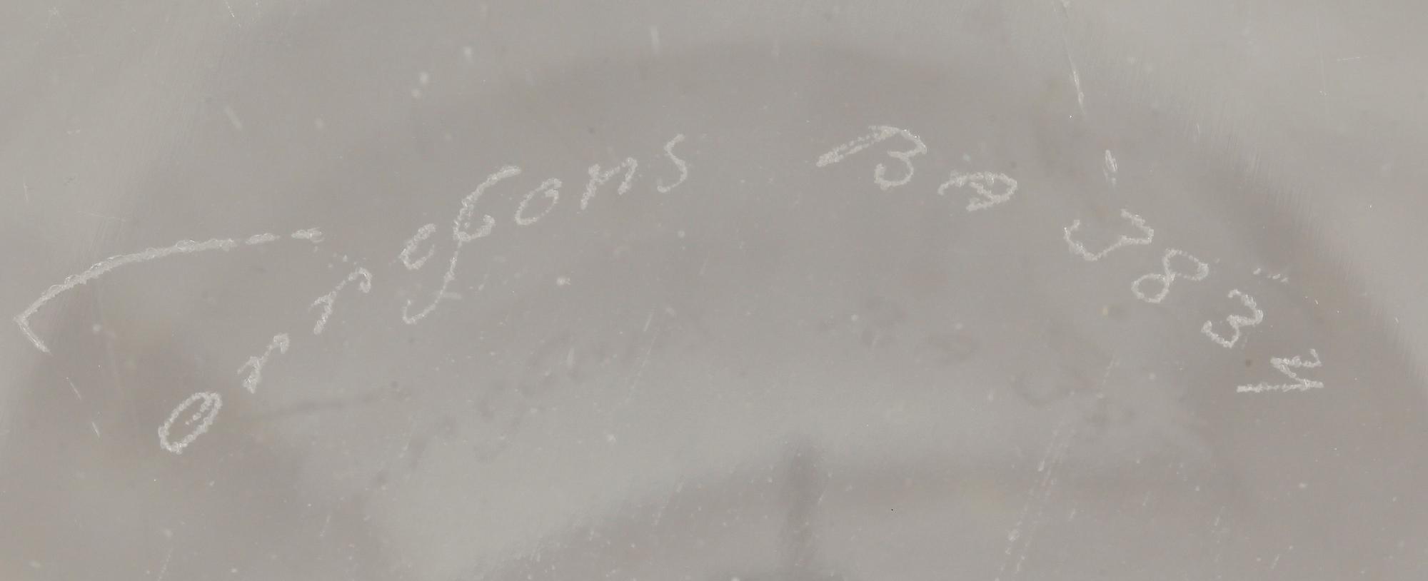 SKÅLAR, 2st, glas, Sofiero, Gunnar Cyrén, Orrefors, 1900-talets andra hälft.