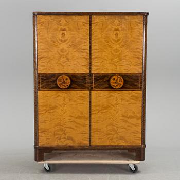 Otto Schulz, A Swedish Modern stained birch cabinet, probably Otto Schulz for Boet, 1930's.
