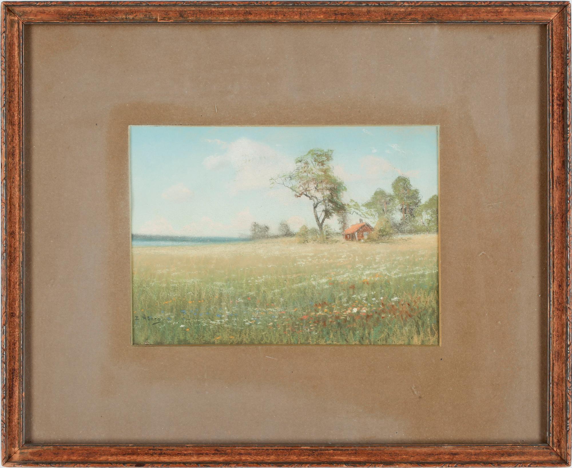 EMIL ÅBERG, pastell på papper, sign.