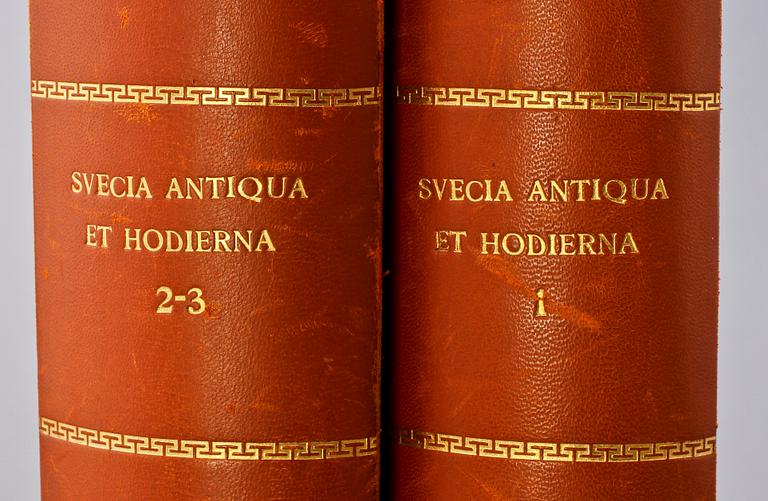 BÖCKER, 2 volymer, Eric Dahlberg, "Suecia Antiqua et Hodierna", Whalström & Widstrand, Stockholm, 1924.