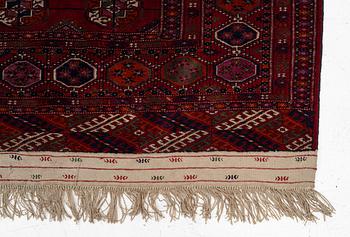 An old Turkmen carpet, c. 235 x 175 cm.