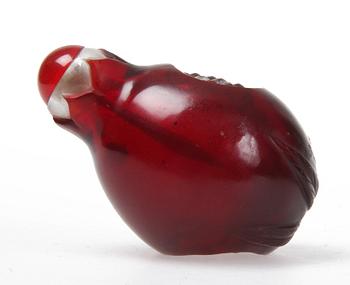 SNUSFLASKA, glas, Kina, 1800/1900-tal.