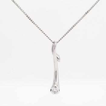 Georg Jensen, halsband "Magic", 18K vitguld, briljantslipade diamanter tot. ca 0.13 ct.