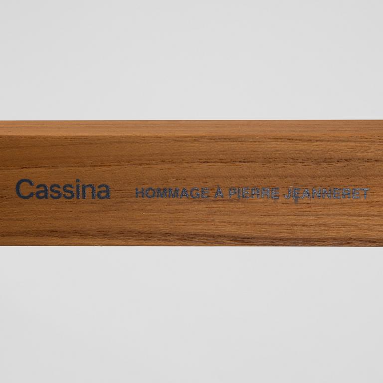 Pierre Jeanneret, a teak and rattan '058 Kangaroo' easy chair, Cassina, Italy.