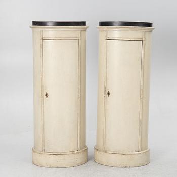 A pair of column cabinets, 19th century.