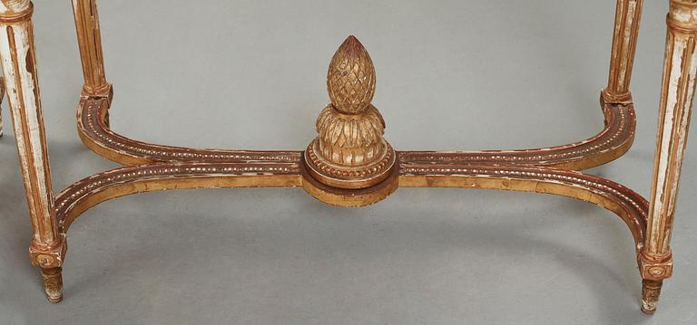 KONSOLBORD, ett par, gustavianska stockholmsarbeten, 1700-talets slut.
