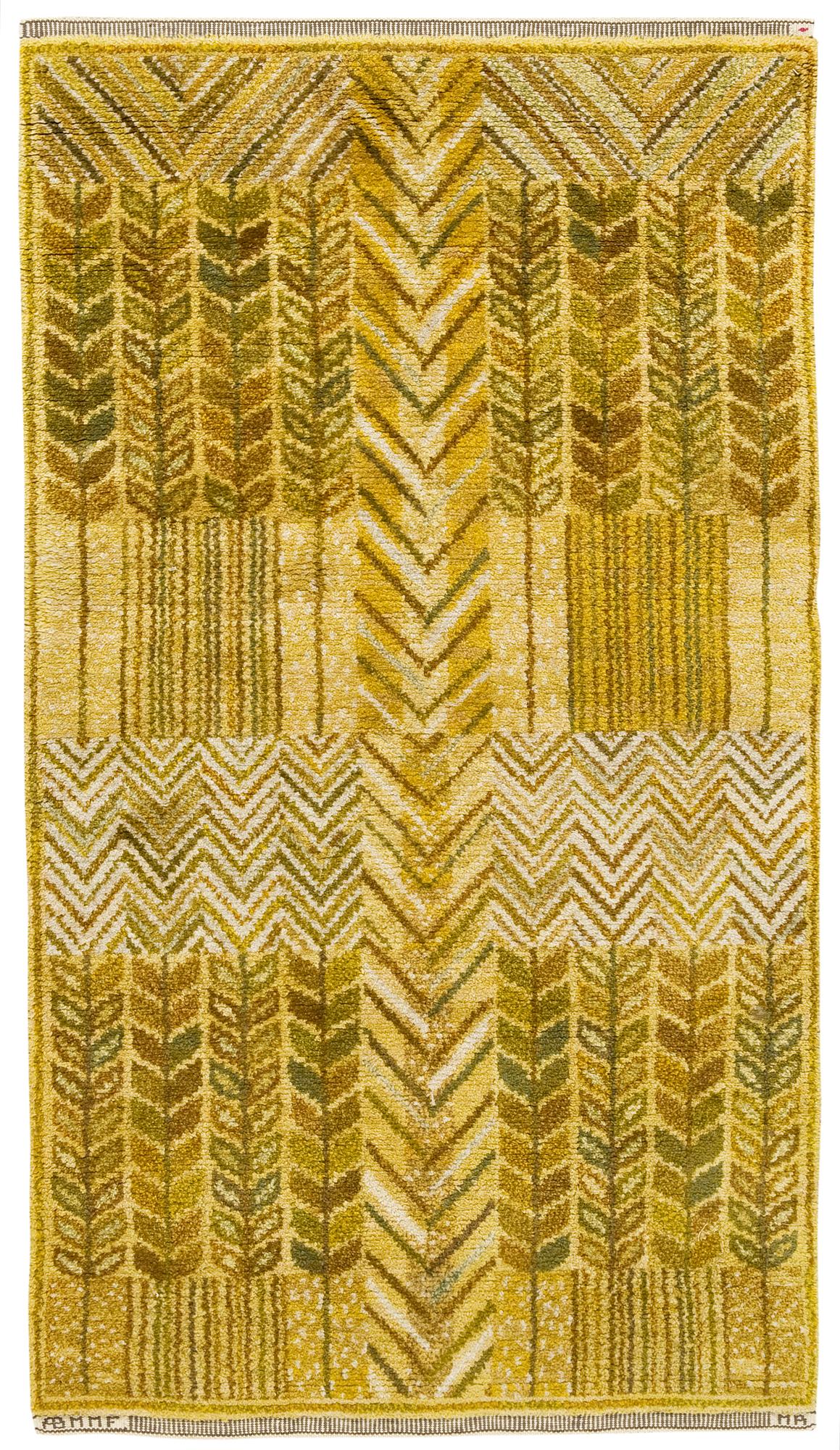 MATTA. "Korn och humle". Flossa. 169,5 x 94,5 cm. Signerad AB MMF MR (AB Märta Måås-Fjetterström, Marianne Richter).