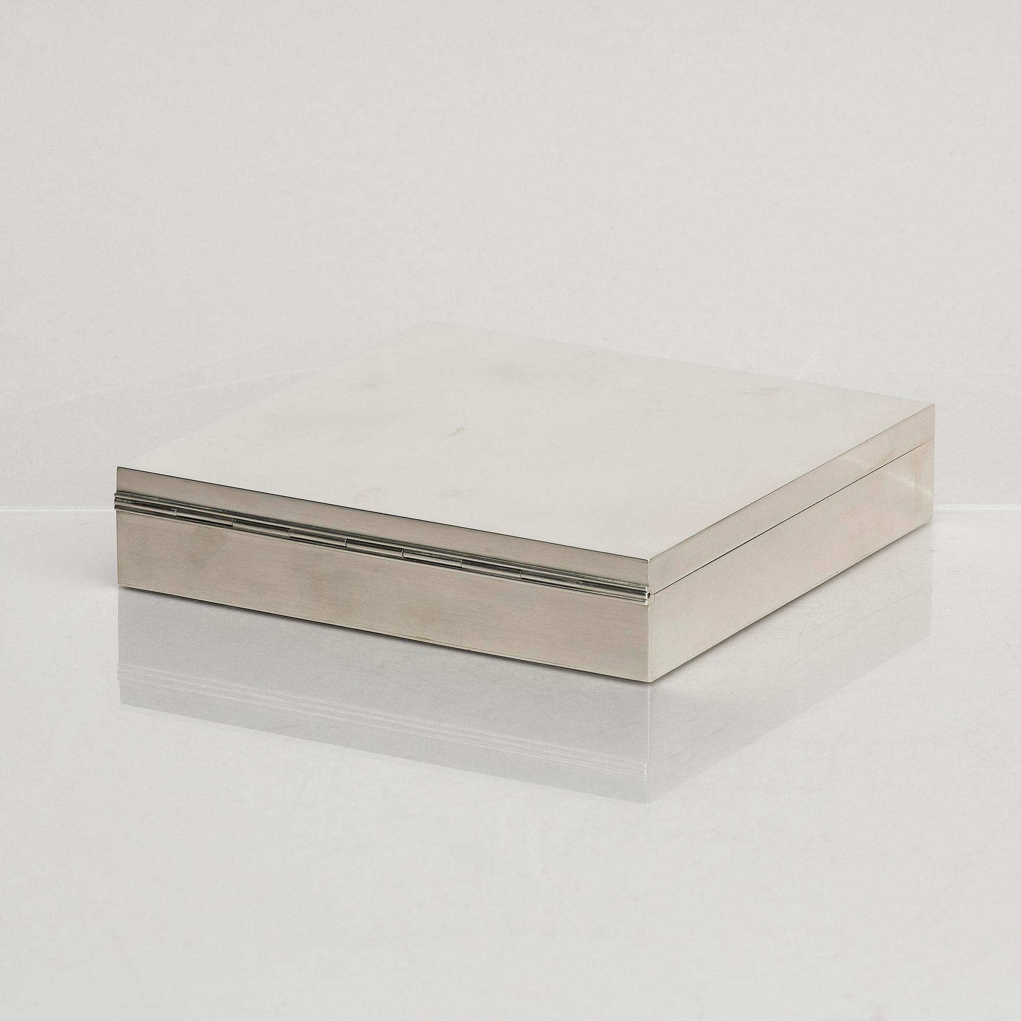 Wiwen Nilsson, a sterling silver jewellery box, 1945, Lund, Sweden.
