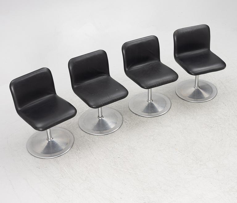 Yrjö Kukkapuro, four chairs, Avarte, Finland.