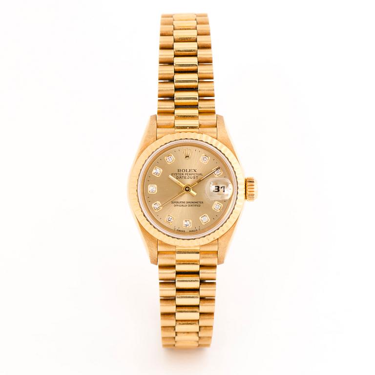 ROLEX, Oyster Perpetual, Datejust, wristwatch, 26 mm.