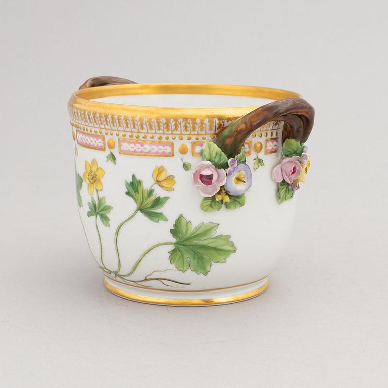 Royal Copenhagen, a 'Flora Danica' porcelain plant pot, Denmark.