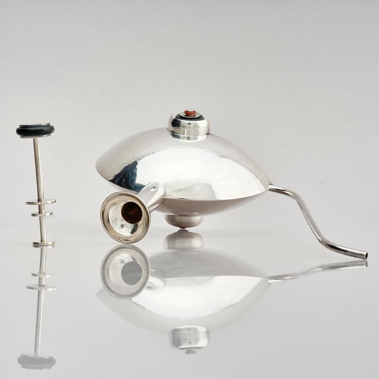 Mats Eskils, kanna "DropStop", sterlingsilver, Stockholm, 1999.