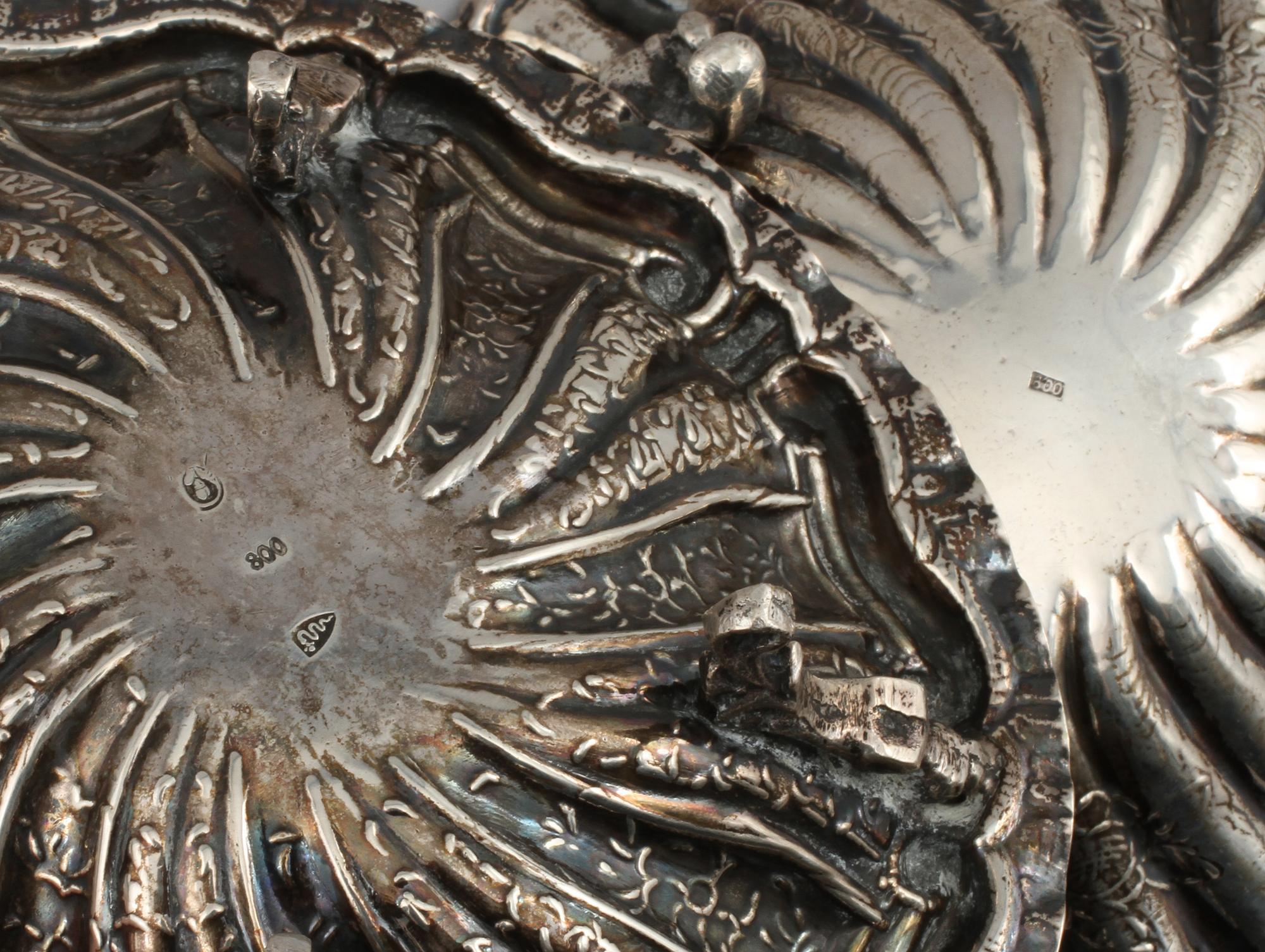 PARTI SILVER, 10 delar, delvis låghaltigt, 1900-talets första hälft, vikt 651 g.
