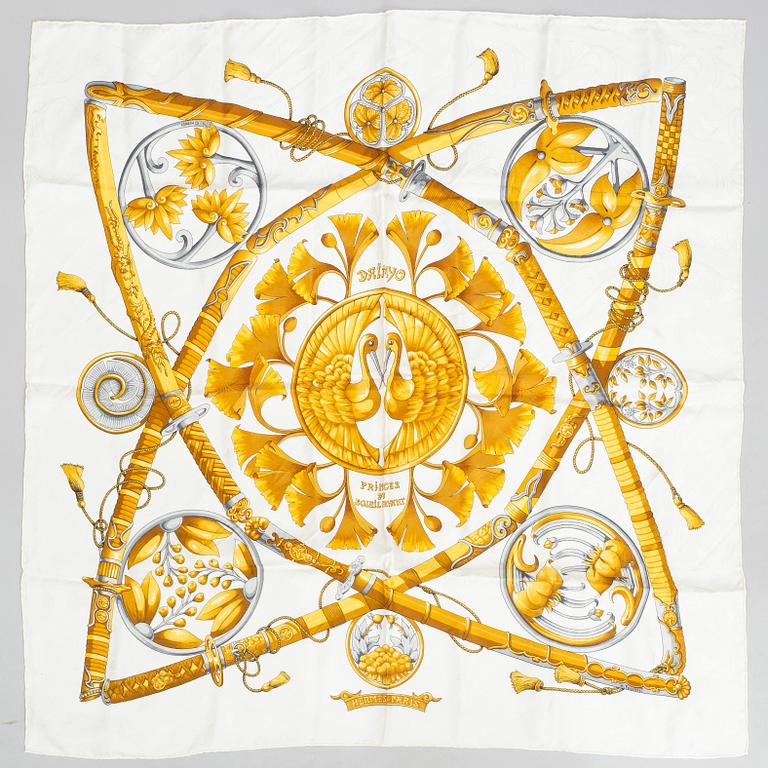 Hermès, scarf, "Daïmyo Princes Du Soleil Levant".