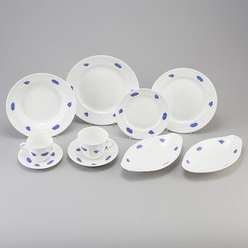 SERVIS, 60 delar, "Blå blom", Gustavsberg.