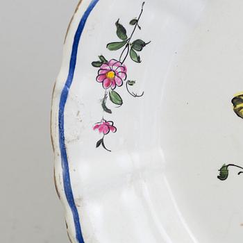 A led glazed earthenware plates, 18th Century.