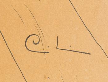 CARL LARSSON, colour lithograph, printed signature.