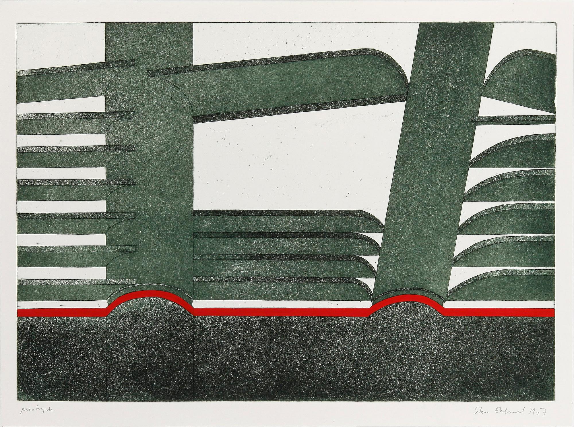 STEN EKLUND, unik etsning, sign o dat 1967.