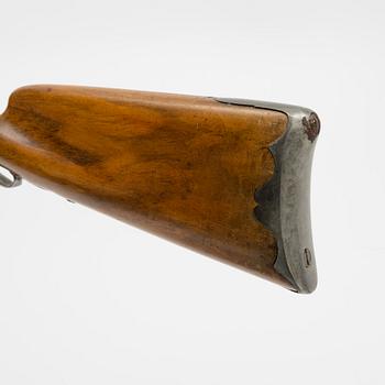 Slaglåsgevär, ändrat från flintlås, 1700-talets andra hälft.