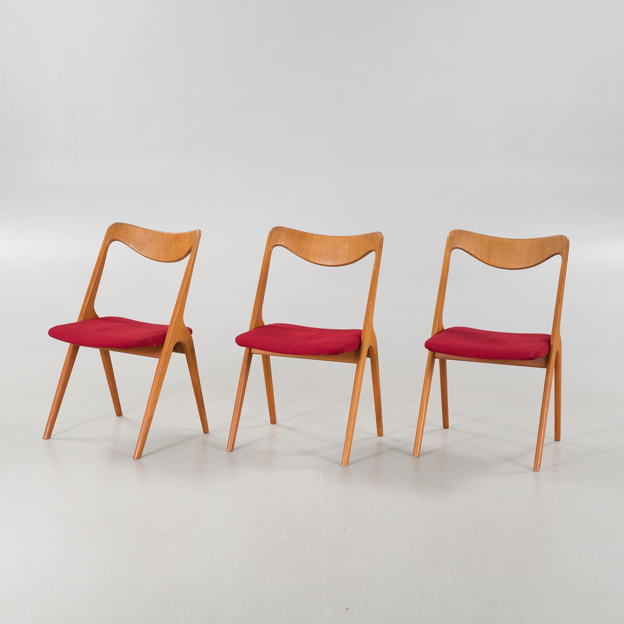 STOLAR, 3 st, Albin Johansson & Söner, Hyssna, 1950/60-tal.