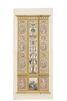 Giovanni Volpato, Six wall sections / pilasters in the Raphael Loggias in the Vatican.