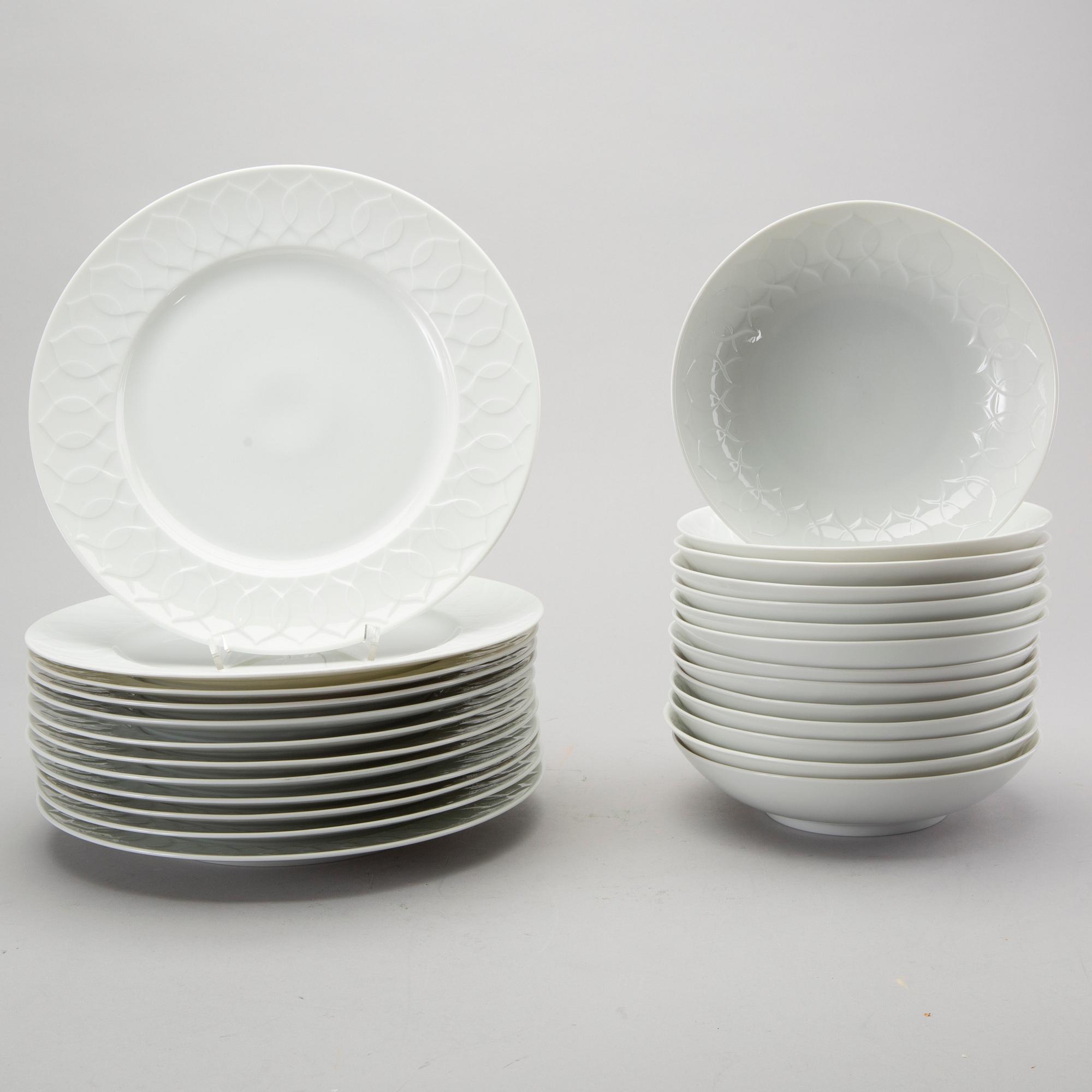 BJÖRN WIINBLAD, servis ca 72 dlr  "Lotus", Rosenthal Tyskland 1900-talets andra hälft porslin.