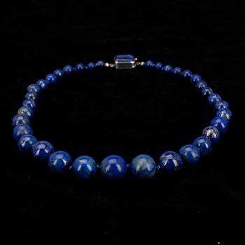 COLLIER, Lapis Lazuli samt silver, Gussi, Malmö 1957.