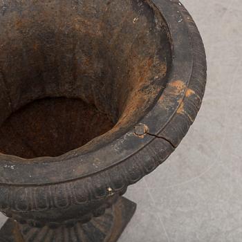 A pair of cast iron plant pots. Second half of the 20th century.