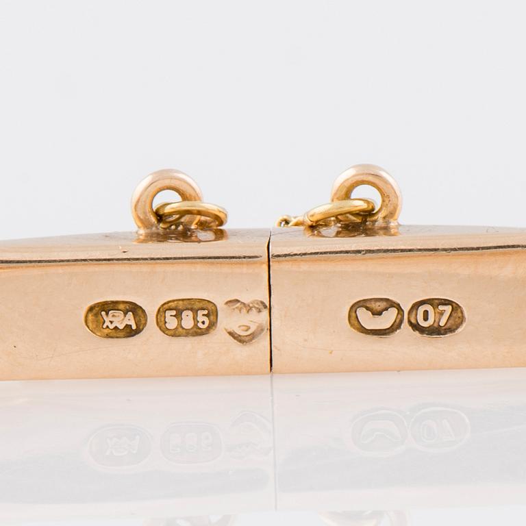 ARMBAND, 14K guld. Helsingfors 1967.